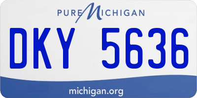 MI license plate DKY5636