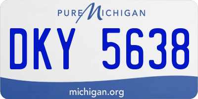 MI license plate DKY5638