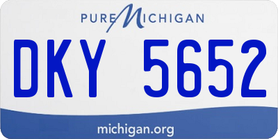 MI license plate DKY5652