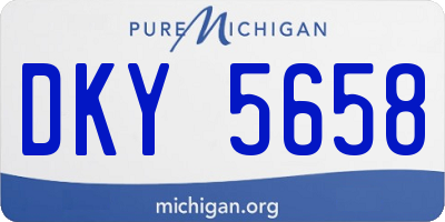 MI license plate DKY5658