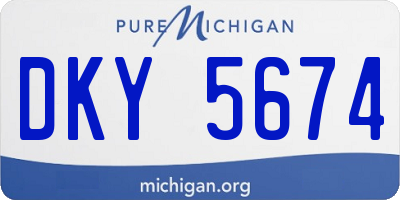 MI license plate DKY5674