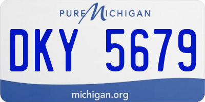 MI license plate DKY5679