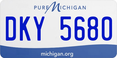 MI license plate DKY5680