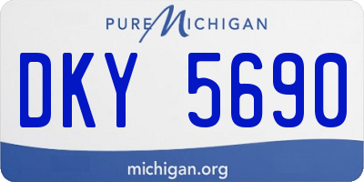 MI license plate DKY5690