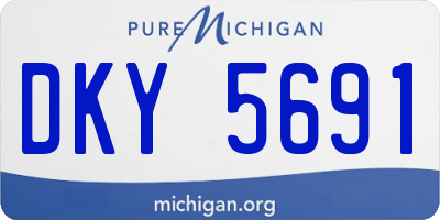 MI license plate DKY5691