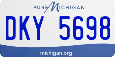 MI license plate DKY5698