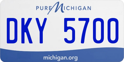 MI license plate DKY5700