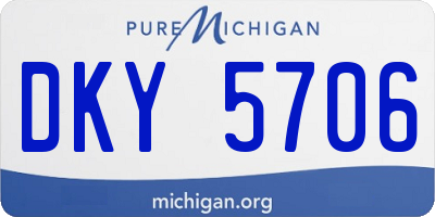 MI license plate DKY5706