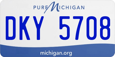MI license plate DKY5708