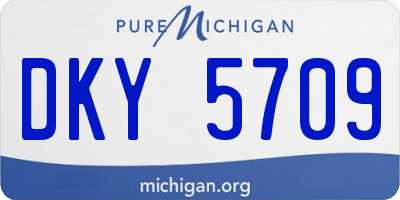 MI license plate DKY5709