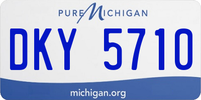 MI license plate DKY5710