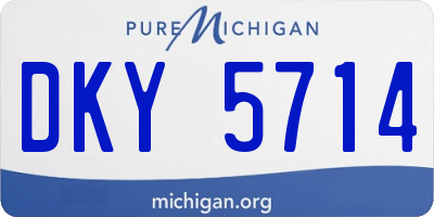 MI license plate DKY5714