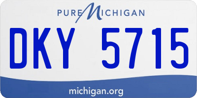 MI license plate DKY5715