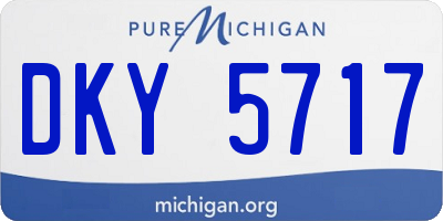 MI license plate DKY5717