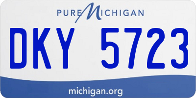 MI license plate DKY5723