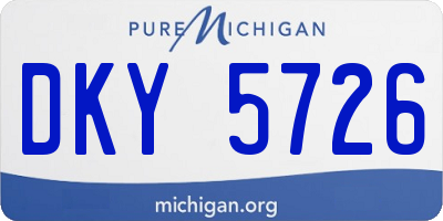 MI license plate DKY5726