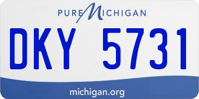 MI license plate DKY5731