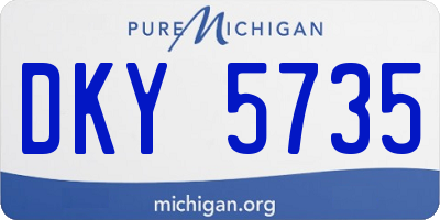 MI license plate DKY5735