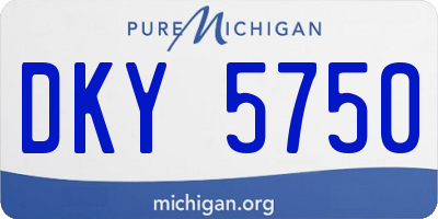 MI license plate DKY5750