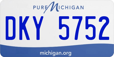 MI license plate DKY5752