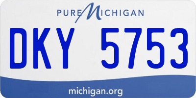 MI license plate DKY5753