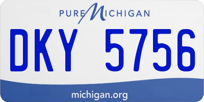 MI license plate DKY5756