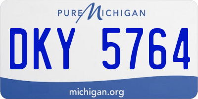 MI license plate DKY5764