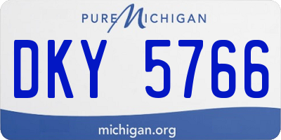 MI license plate DKY5766