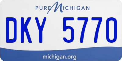 MI license plate DKY5770