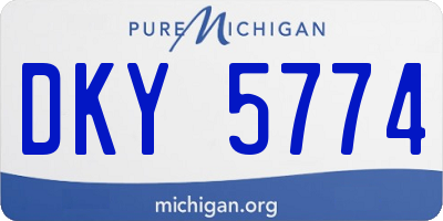 MI license plate DKY5774