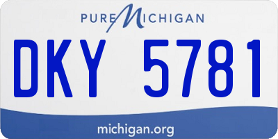 MI license plate DKY5781