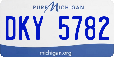MI license plate DKY5782