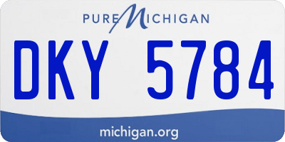 MI license plate DKY5784
