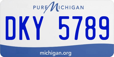 MI license plate DKY5789