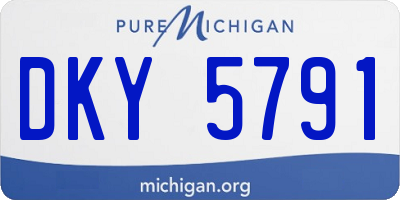 MI license plate DKY5791