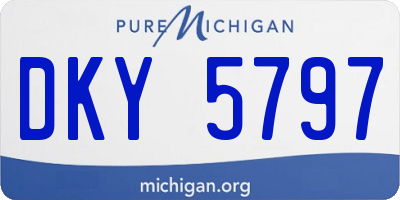 MI license plate DKY5797