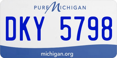 MI license plate DKY5798