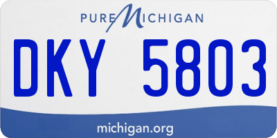 MI license plate DKY5803