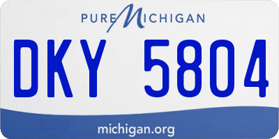 MI license plate DKY5804