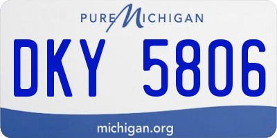 MI license plate DKY5806