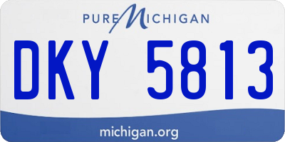 MI license plate DKY5813