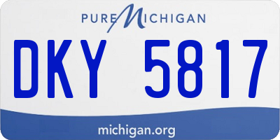 MI license plate DKY5817