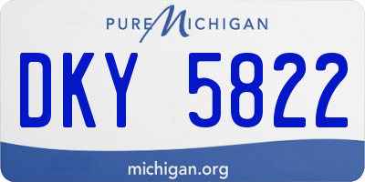 MI license plate DKY5822