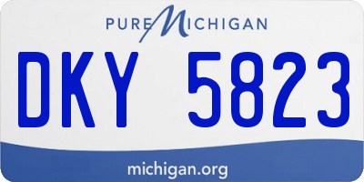 MI license plate DKY5823