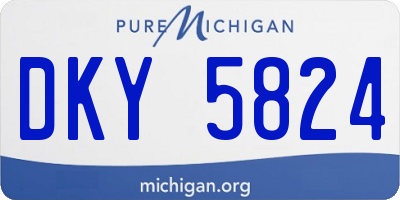 MI license plate DKY5824