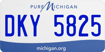MI license plate DKY5825