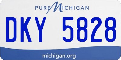 MI license plate DKY5828