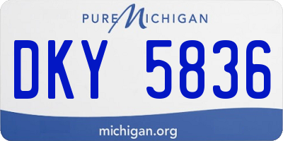 MI license plate DKY5836