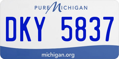 MI license plate DKY5837