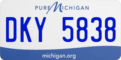 MI license plate DKY5838